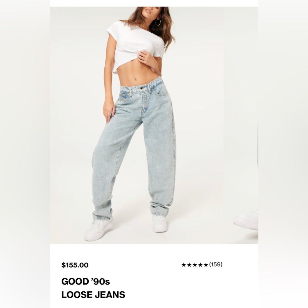 Good American good 90’s jeans size 0. NWT